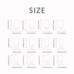 24 pcs long ballet-shaped French butterfly powder nails +1 nail glue +1 nail file