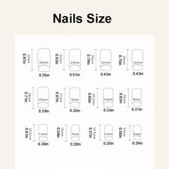 24pcs/set short fake nails for women girls sparkling glitter black red purple square tips faux ongles press on false nail art