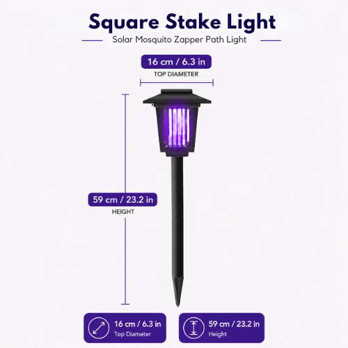 ðĨ Solar Mosquito Zapper Light â Outdoor Garden Stake Lamp, UV Insect Killer