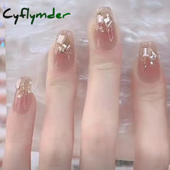 Cyflymder 24Pcs Black Bow Detachable Fingernails Ballerina Wearable Fake Nails Press on Square Head False Nails Full Cover Nail Tips