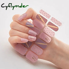 Cyflymder Patterned Nail Stickers Wholesale Supplise Nail Strips for Women Girls Full Beauty High Quality Stickers for Nails
