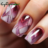 Cyflymder Short Square French False Nails Black Wavy Colorful Flowers Full Cover Fake Nails Detachable Press on Nail Tips Fashion DIY Nail