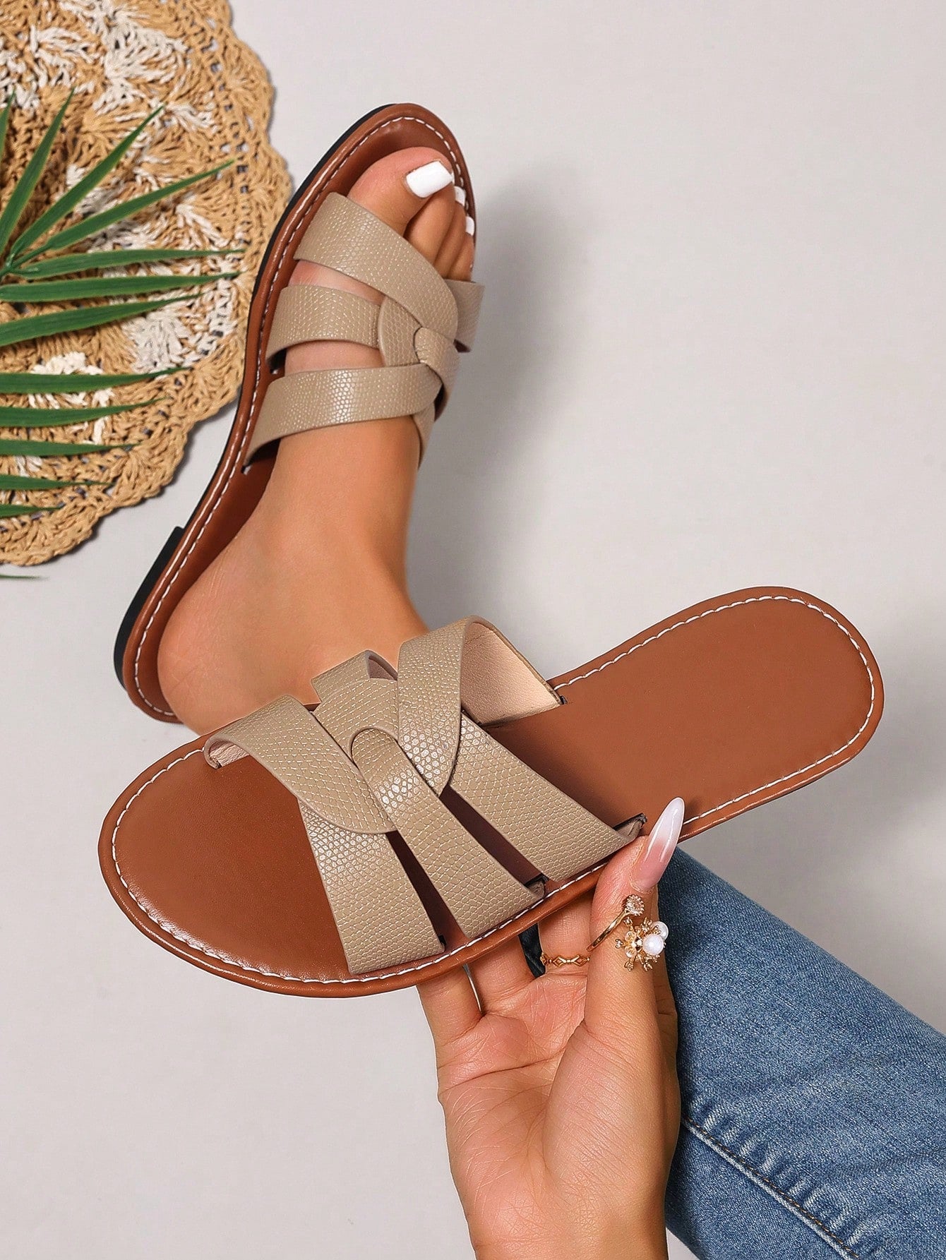 French Elegant Thick Bottom Wedge Sandals