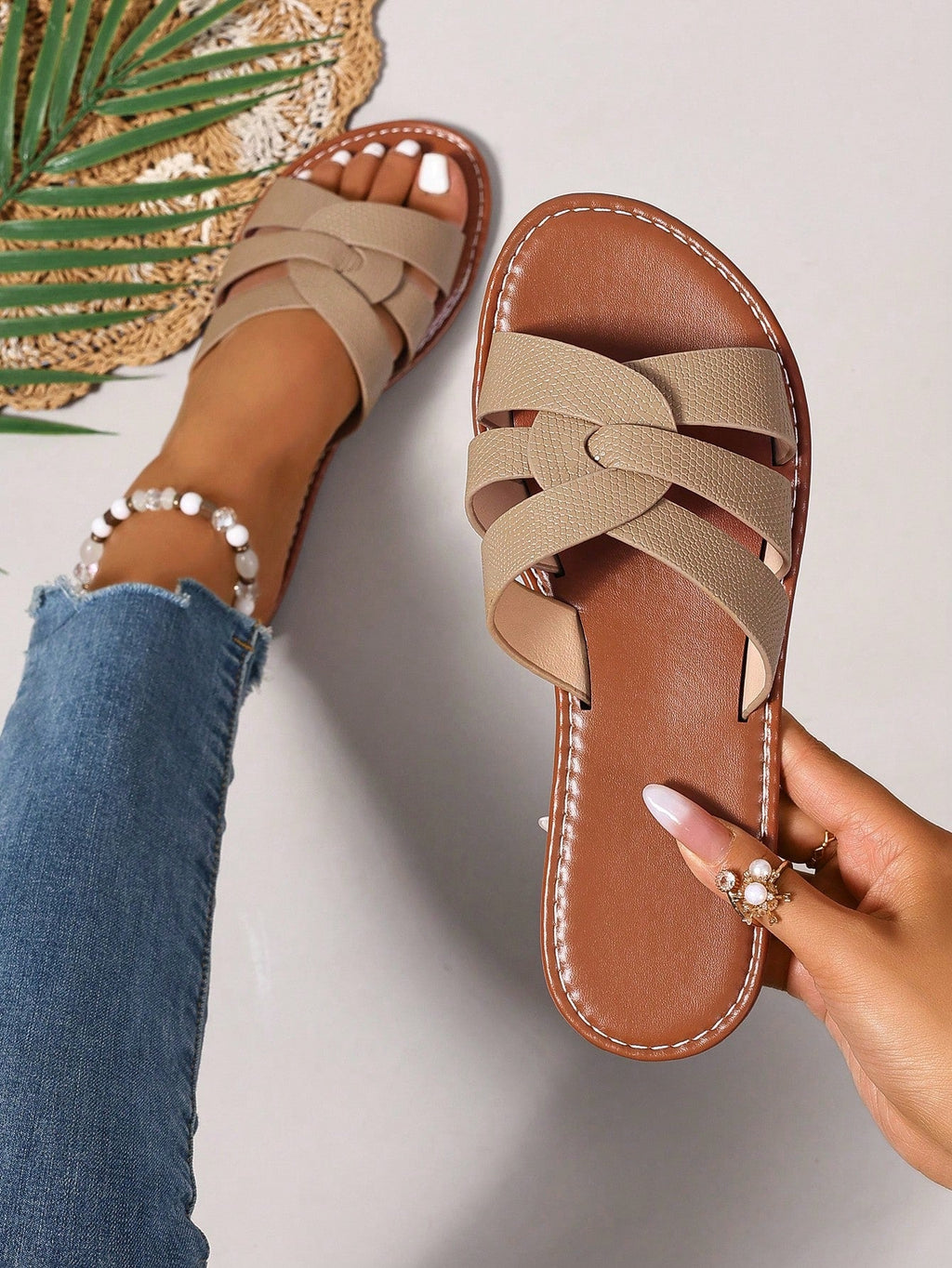 French Elegant Thick Bottom Wedge Sandals