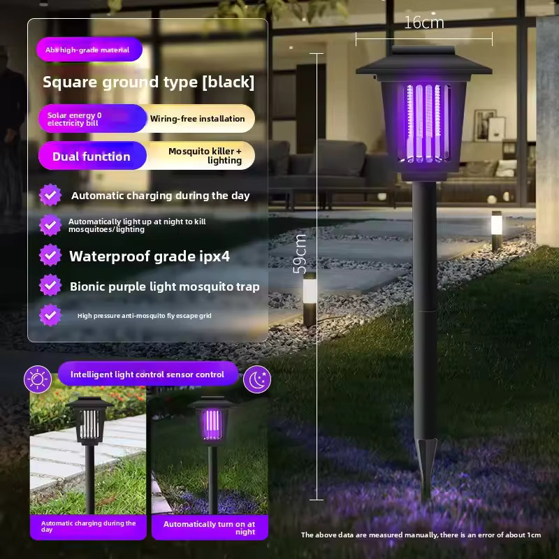 🔥 Solar Mosquito Zapper Light – Outdoor Garden Stake Lamp, UV Insect Killer