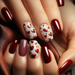 24Pcs Fashion Fake Nails Press on Long Ballet False Nails Art with Flower Design Brown Detachable Full Cover Nail Tips Manicure