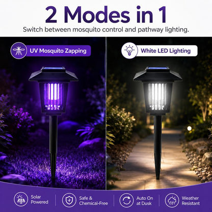 🔥 Solar Mosquito Zapper Light – Outdoor Garden Stake Lamp, UV Insect Killer
