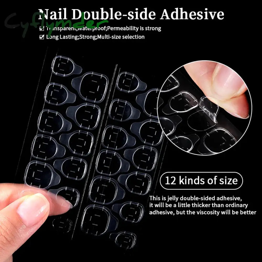 Cyflymder 24pcs White Pearl Press on Nails without Glue French False Nails Tip Long Oval Ballet Fake Tips Extension Manicure Decoration