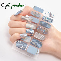 Cyflymder Patterned Nail Stickers Wholesale Supplise Nail Strips for Women Girls Full Beauty High Quality Stickers for Nails