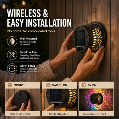 🎉Limited Time 50% Off✨Solar Mandala Wall Light